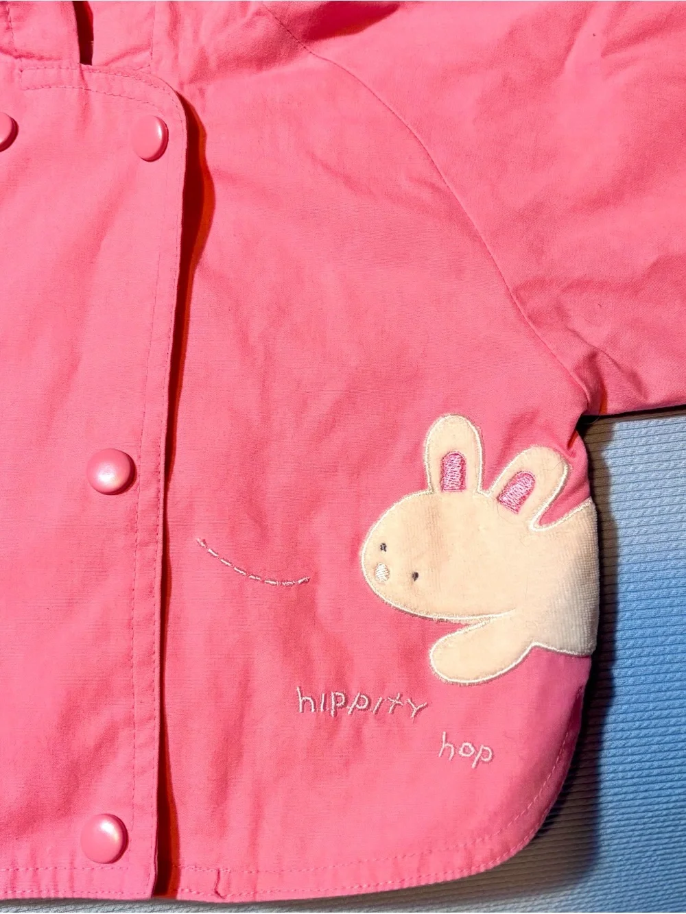 Carter's Pink Hooded Spring Jacket with Bunny Appliqué 0-3 mos